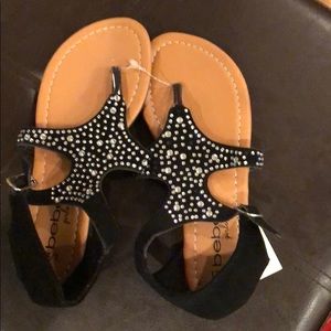 Rhinestone Black Sandal